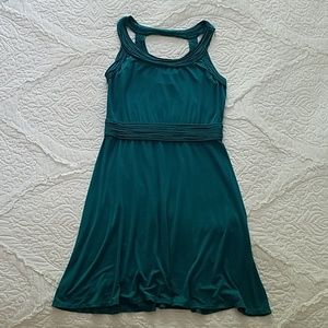 Teal Max Studio Stretch Cotton Halter Dress XL